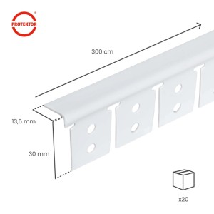 Protektor Abschlussprofil 3768 Kantenschutz 20x 300 cm Hart-PVC für Trockenbau Rundbögen
