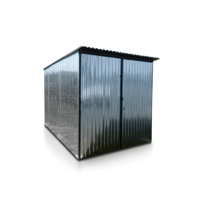 Liderstal Gerätehaus Basic aus Blech 200 x 300 cm Pultdach Zink
