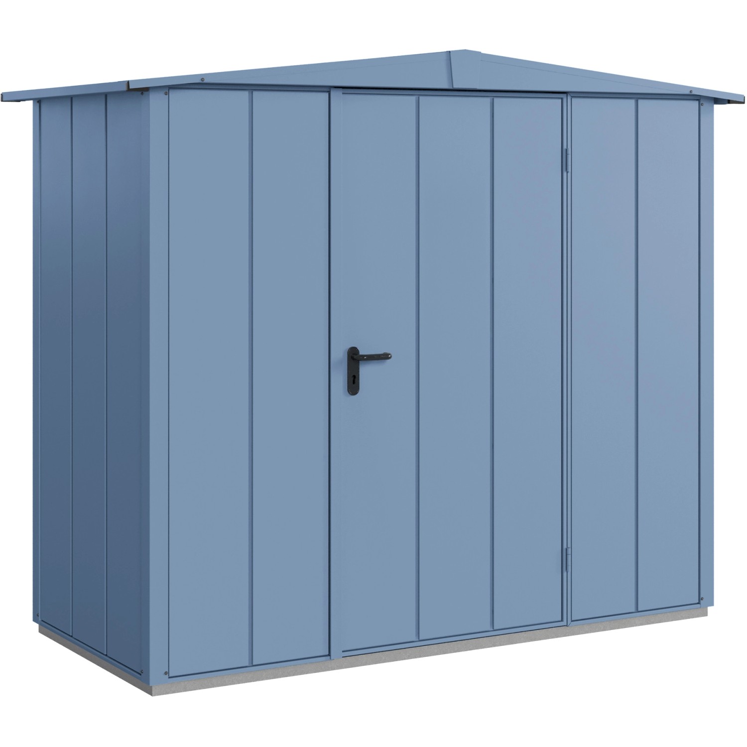 Ecostar Gerätehaus Elegant mit Satteldach Typ 1 RAL5014 Taubenblau Einzeltü günstig online kaufen