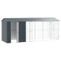 vidaXL Vogelkäfig Anthrazit 645 x 208 x 247 cm Verzinkter Stahl 3325154_4
