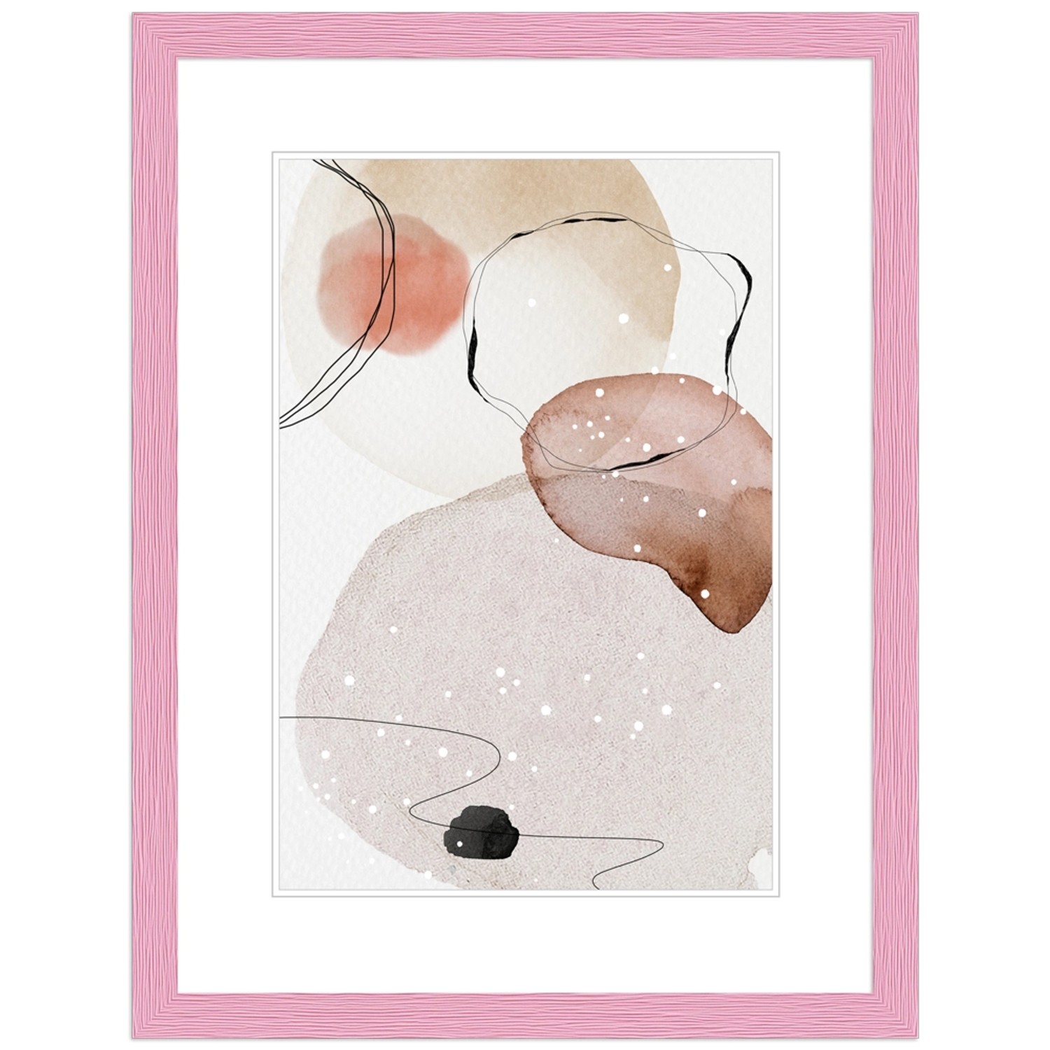WANDStyle Bilderrahmen H300 aus Massivholz in Rosa 29,7 x 42 cm im Stil Modern