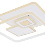 Moderne, dimmbare LED-Deckenleuchte Roderick in Weiß/Chrom, 50x50 cm.