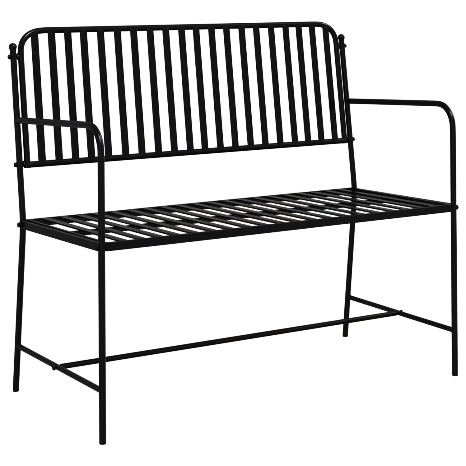 vidaXL Gartenbank Schwarz Metall Standard Langlebig Gartenbank 42008117 günstig online kaufen
