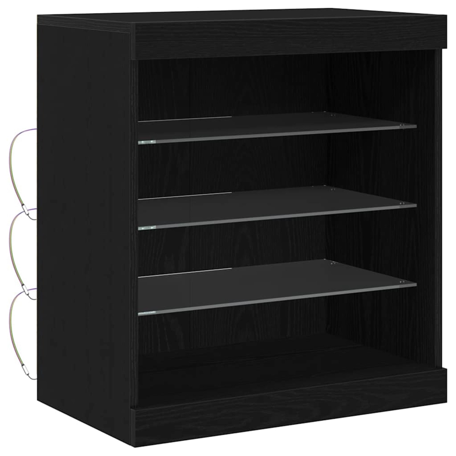 vidaXL Sideboard Schwarze Eiche 60,5 x 37 x 67 cm Holzwerkstoff 863044