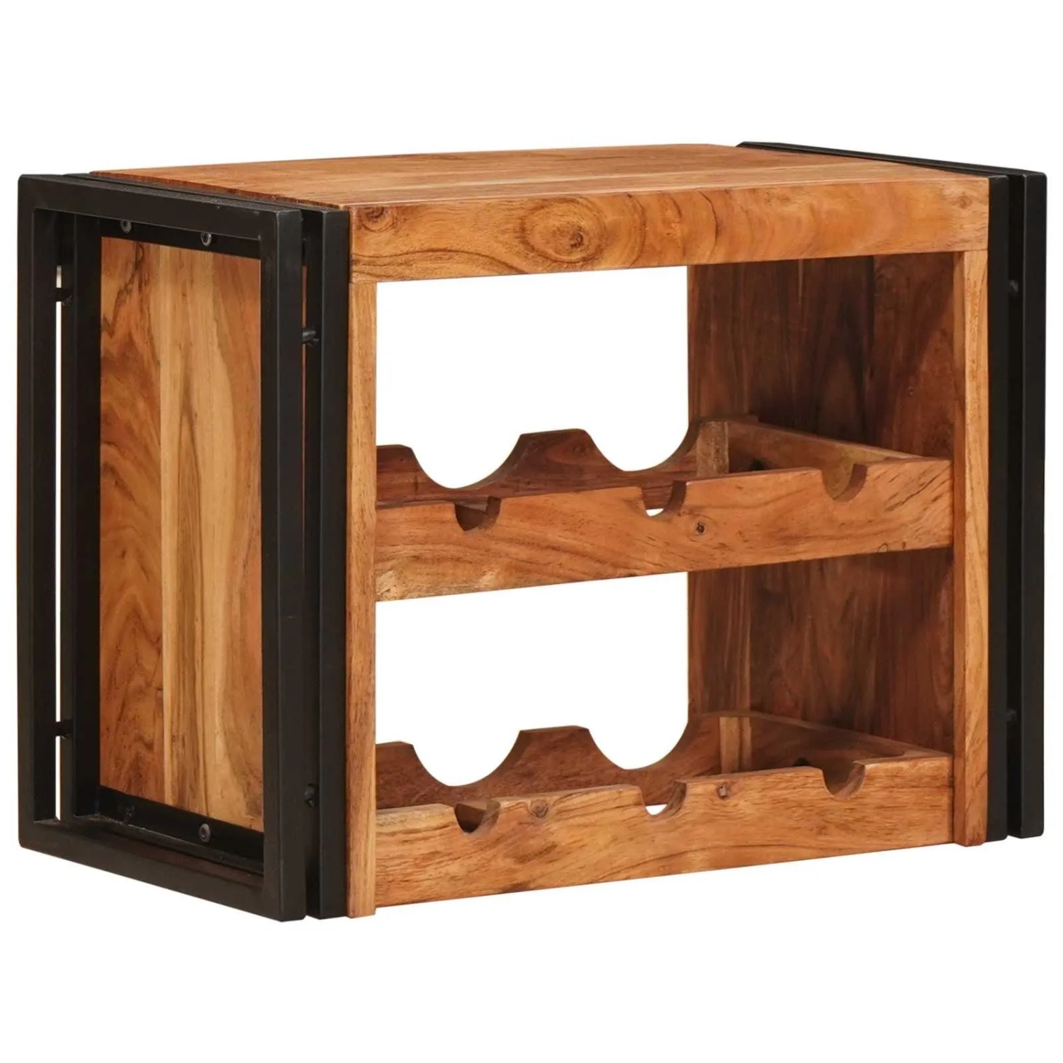 vidaXL Weinregal Braun 60 x 45 x 33 cm Massivholz Akazie 4104755
