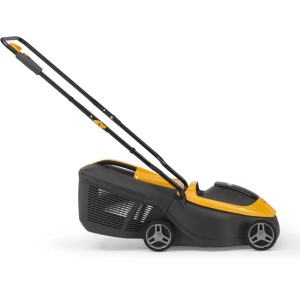 Stiga Akku-Rasenmäher Collector 132e mit Akku und Ladegerät, gelb/schwarz.
