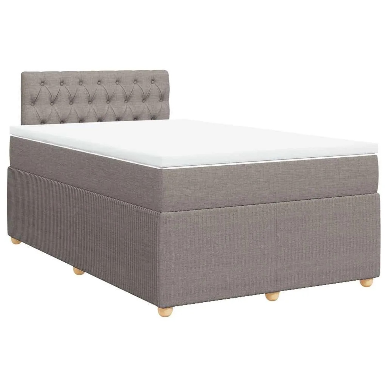 vidaXL Boxspringbett mit Matratze Taupe 120x200 cm Stoff 3289734 günstig online kaufen
