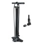 Schwarze Force Standpumpe mit Lufttank und Booster Hebel für bis zu 18 Bar.