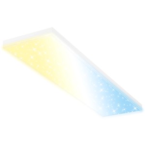 Brilo LED Panel 36W mit Sternenhimmel-Effekt und Leuchtkante, Farbe Weiß, 100cm.