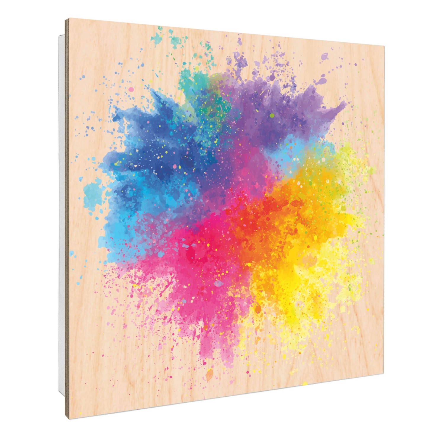 Banjado Schlüsselkasten mit Holzfront 30x30cm Weiß Scharnier Links 50 Haken günstig online kaufen