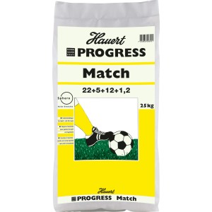 Sack Hauert Progress Rasendünger Match 25kg. Rasendünger für dichten, grünen Rasen.