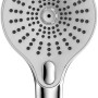 Wenko Duschkopf Ultimate Shower, Chrom/Weiß, Ø 13 cm, Handbrause mit verschiedenen Strahlarten.