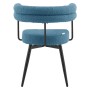 ML-Design Esszimmerstühle Drehbar 6Er Set Blau Teddy-Stoff_7