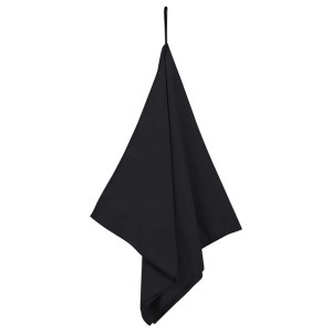 Schwarzes vidaXL Sporthandtuch, 100x50 cm, 2er-Set. Ideal für Fitness und Sport.