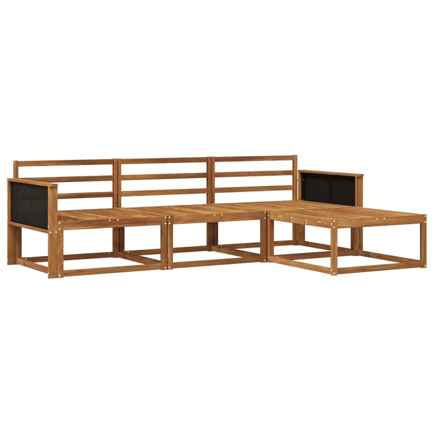 vidaXL Outdoor-Sofagarnitur 4 Stk Natur Massivholz Akazie 3382452