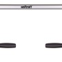 Wolfcraft Türfutter-Montageset Pro, 8-teilig, für den Einbau von Türrahmen. Spannwerkzeug mit silberner Strebe und schwarzen Elementen.