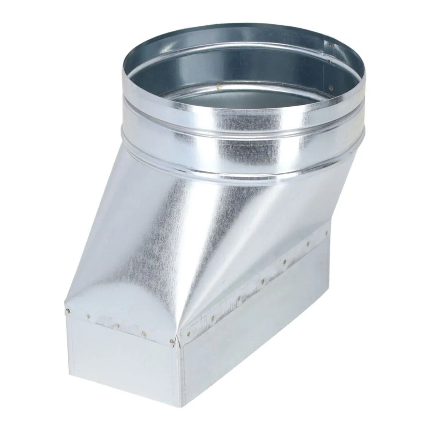 Subtiel Flachkanal Adapter 200 x 90 mm Auf Ø 160 mm Asymmetrisch