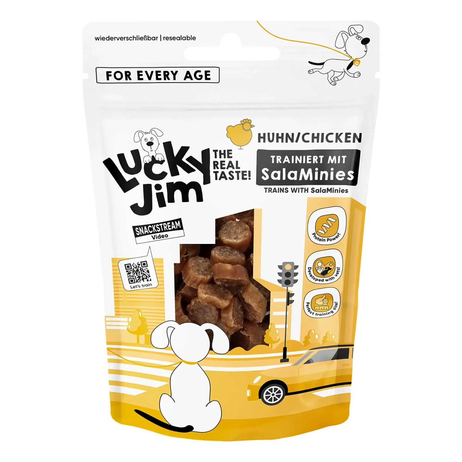 Lucky Jim Hunde-Belohnungssnacks SalaMinies Huhn 70 g