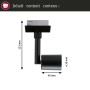 Paulmann URail Schienenspot Salt Schwarz Matt, Maße 113x45x35mm. Moderner LED-Spot.
