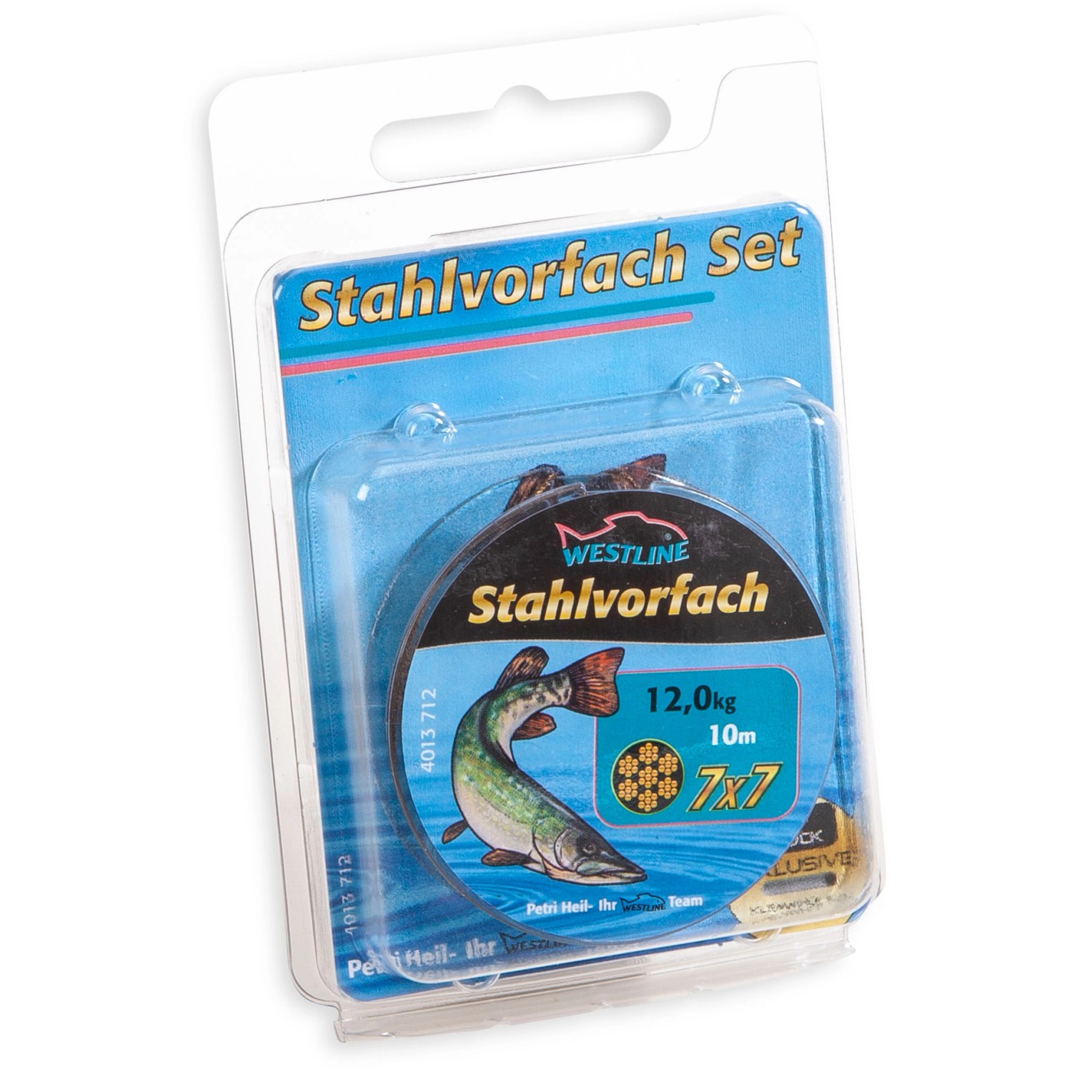 Westline Stahlvorfach-Set 7x7 mit Klemmhülsen 10 m 12 kg