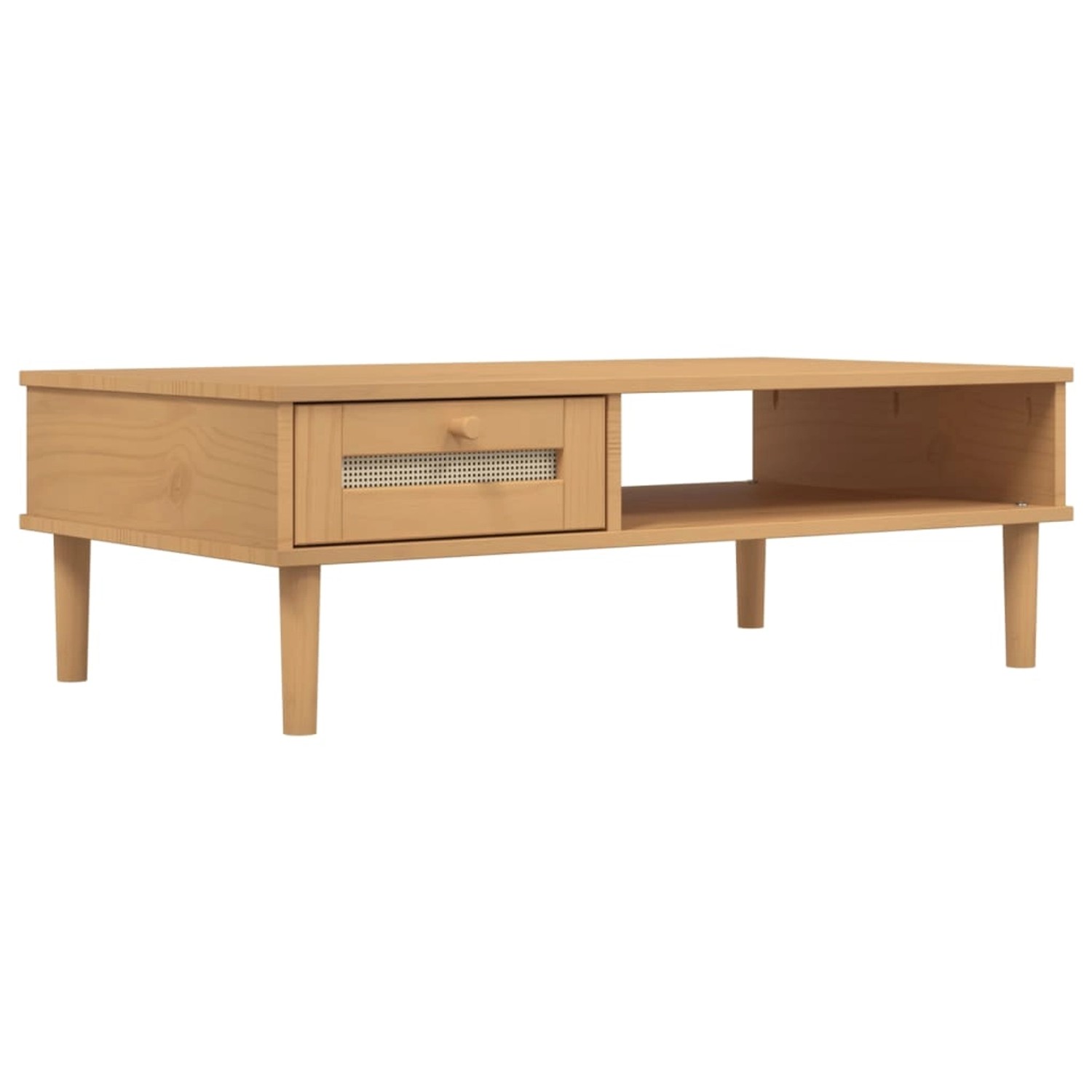 vidaXL Couchtisch SENJA Rattan-Optik Braun 100x55x33 cm Kiefernholz günstig online kaufen