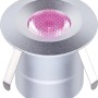 Silberne LED Bodeneinbauleuchte Budoni mit Farbwechsel (RGB), 5er Set.