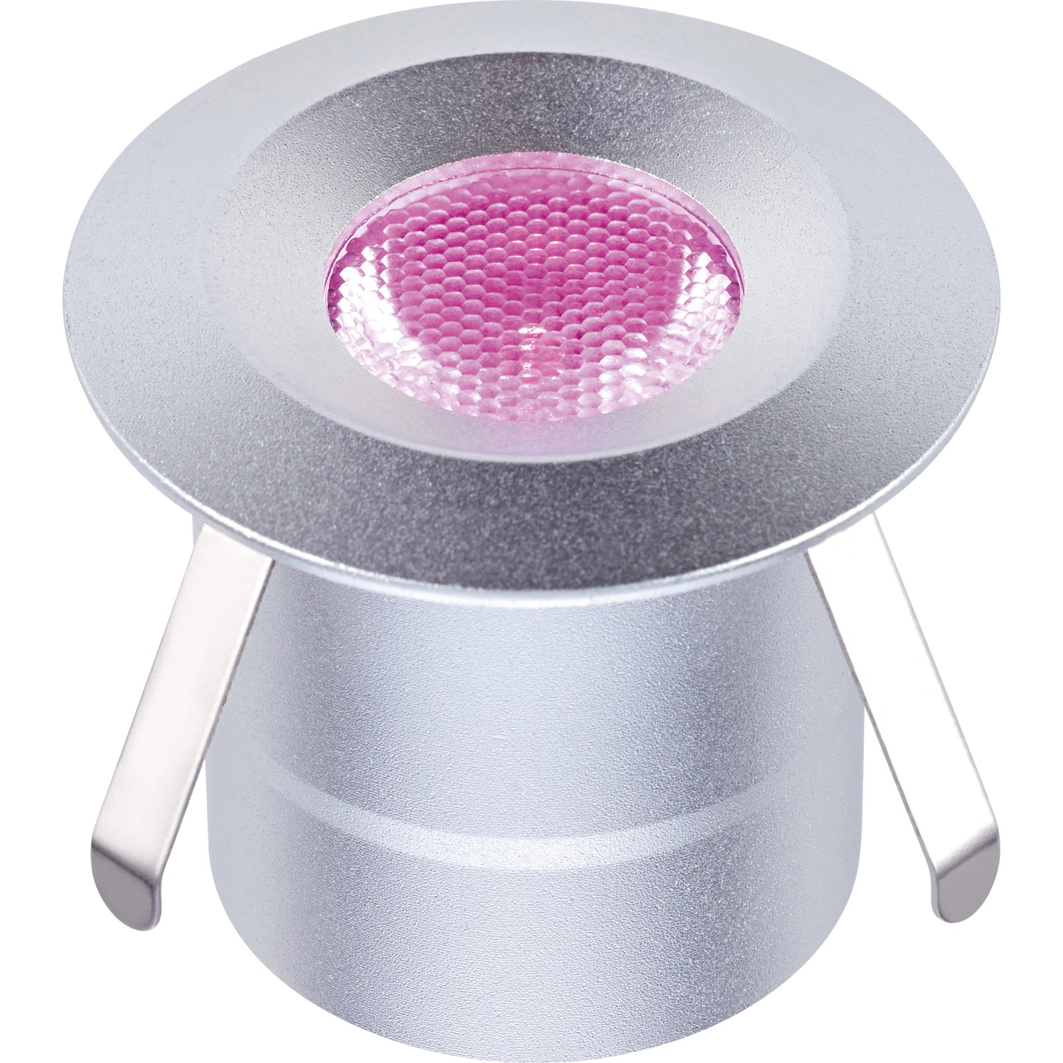 Silberne LED Bodeneinbauleuchte Budoni mit Farbwechsel (RGB), 5er Set.