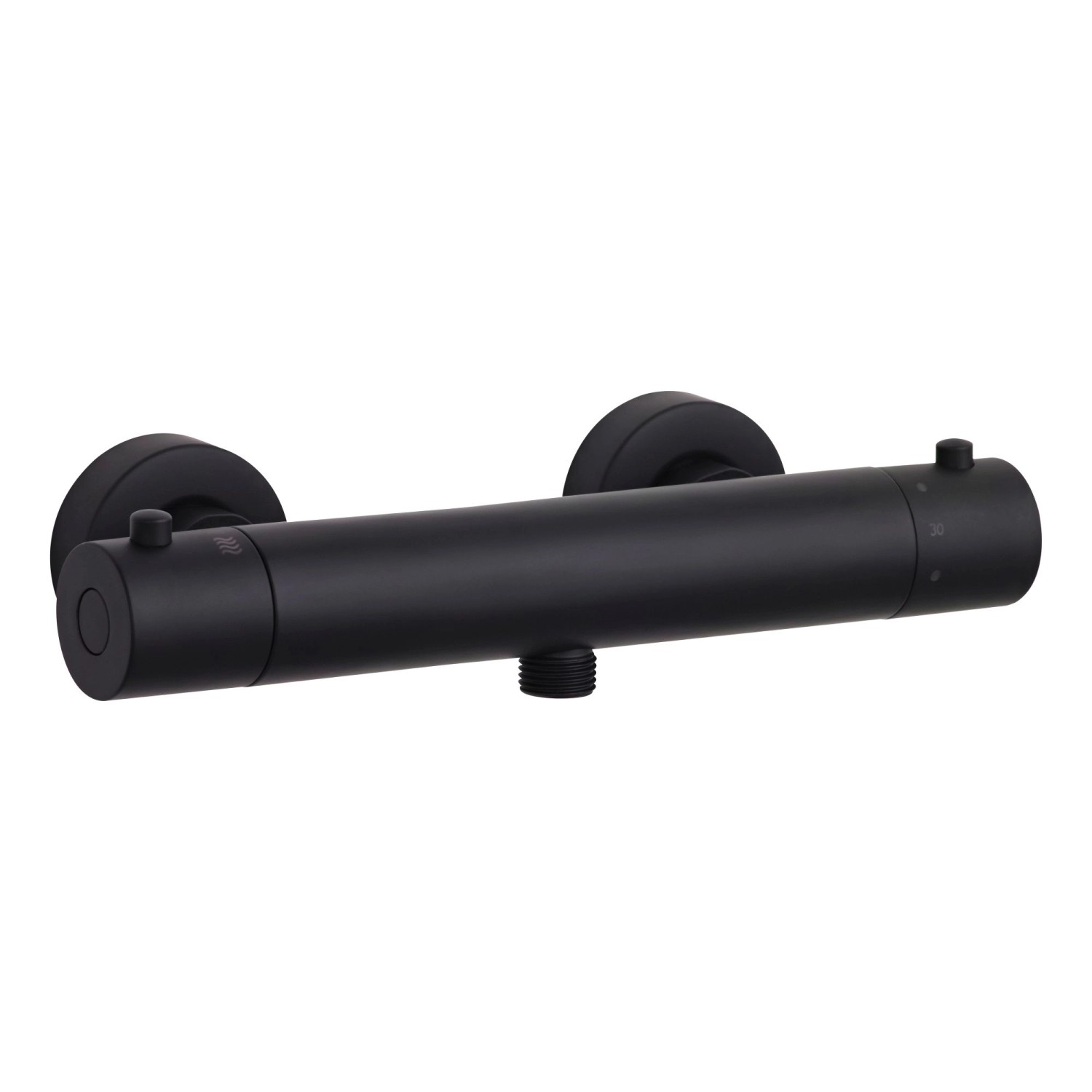 Schöner Wohnen Dusch-Thermostat Dicu Eco-Stop Mattschwarz