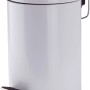 Weißer MSV Treteimer, 3 Liter, aus Metall für Bad & WC.