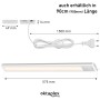 Oktaplex LED Unterbauleuchte, 57,5cm, neutralweißes Licht, Aluminiumgehäuse. Küchenleuchte mit Schalter.
