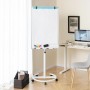 Costway Flipchart Ständer Mobiles Whiteboard Weiß 100 x 65 cm_6