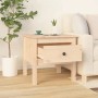 vidaXL Beistelltisch aus Kiefer massiv, 50x50x49 cm, mit offener Schublade. Ideal als Nachttisch.