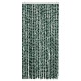 Grün-weißer Insektenschutz-Vorhang 100x220cm aus Chenille für Fenster und Türen.
