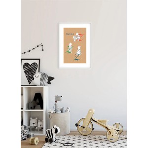 Komar Wandbild ABC Animal Z, 30x40 cm, mit Zebra-Motiv für Kinderzimmer.