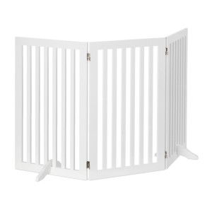 Relaxdays Absperrgitter MDF Weiß Verstellbar 91,5 cm x 154 cm 11 kg
