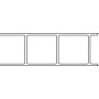 Querschnitt Hohlkammerplatte, transparent, 4,5 mm Stärke für Kunststoffbedachung.
