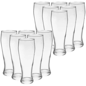 12 klare Van Well Bavaria Weizenbiergläser, 0,5 l geeicht, hohe, schlanke Form, spülmaschinengeeignet.