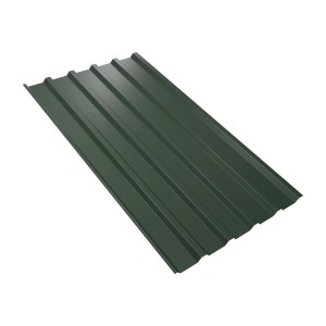Weckman Trapezblech W35, Stahl, 1600x1070x0,5 mm, Nadelgrün, für Dacheindeckung.