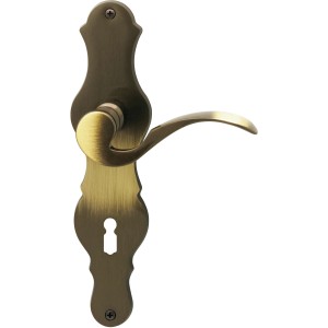 Alpertec Türbeschlag Eva Easy-LS, Buntbart, Messing brüniert für Zimmertüren.