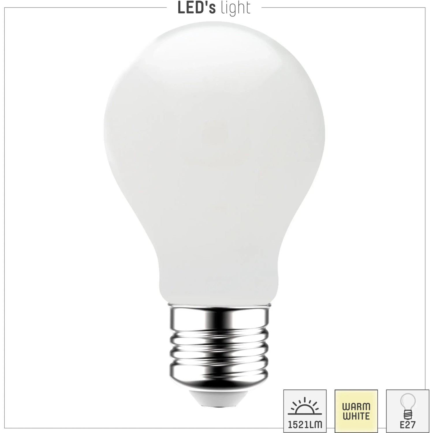 LED-Filament Leuchtmittel E27, A70, 11W, warmweiß, für Lampen und Leuchten.