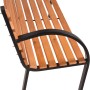 Garten Pleasure Parkbank Bellevue aus Holz und Stahl, naturbelassen/schwarz.