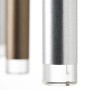 Detailaufnahme: 5-flammige, braune Brilliant LED-Pendelleuchte Cembalo.
