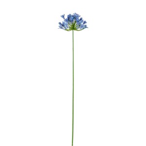 Blaue Mica Decorations Agapanthus Kunstpflanze, 75 cm hoch, detailreiche Blüten.