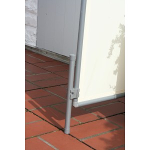 Detailansicht Floracord Paravent in Hell Elfenbein, Sicht- und Windschutz für Terrasse und Balkon.