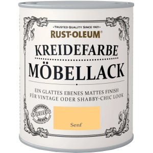 Dose Rust-Oleum Möbellack Kreidefarbe in Senfgelb, matt. Ideal für Vintage-Look.