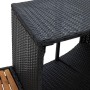 vidaXL Whirlpool-Umrandung Schwarz Poly Rattan & Massivholz Akazie 310092_9