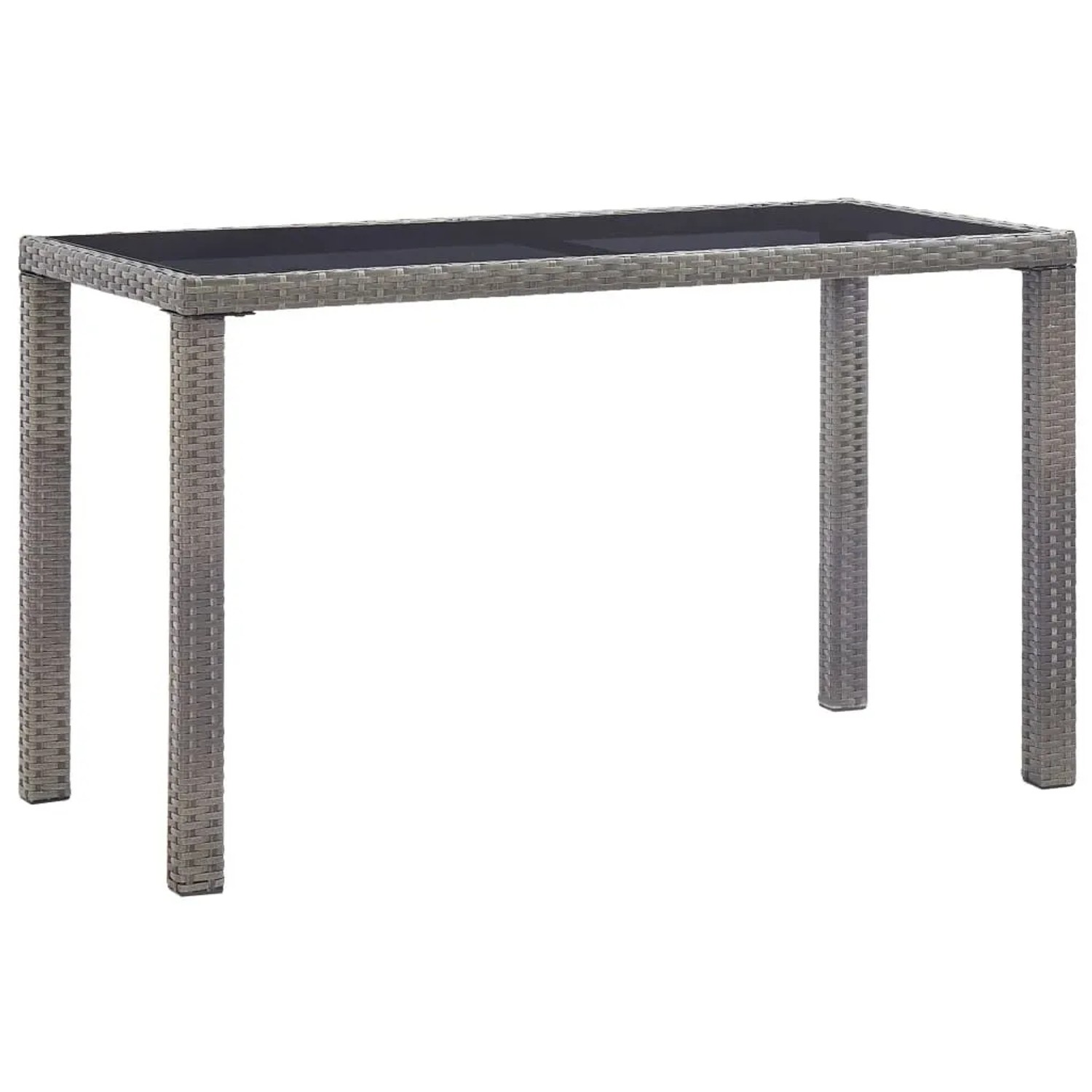 Furnicato Gartentisch Anthrazit 123x60x74 Cm Poly Rattan