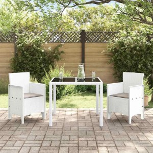 vidaXL Gartenstuhl 2 Stk Weiß 53 x 49 x 85 cm PP 847459