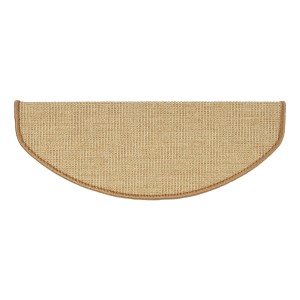 Halbrunde Karat Stufenmatte aus Sisal in Natur, selbstklebend, 23,5x65 cm.