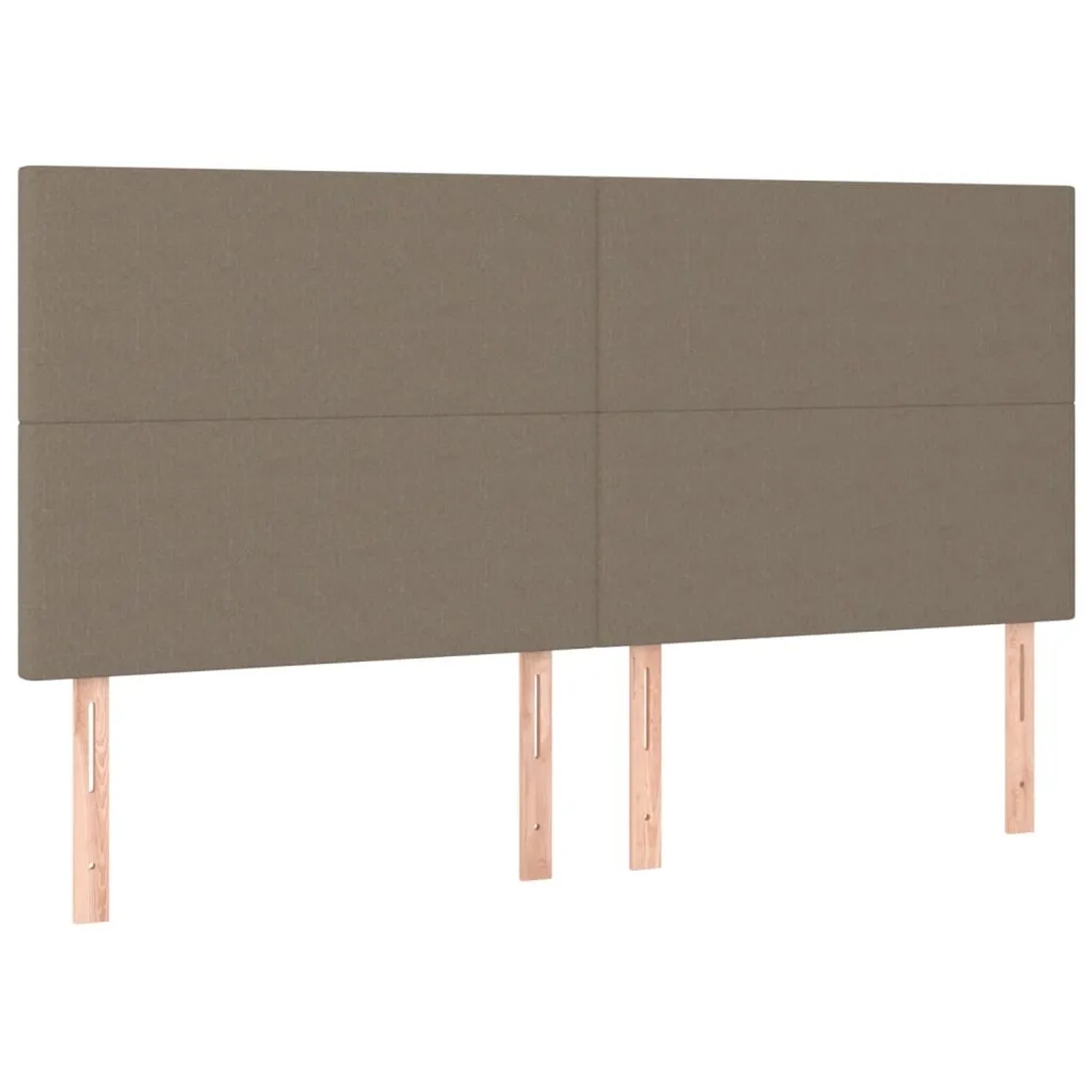 Boxspringbett vidaXL, taupe, 200x200 cm, Stoff. Bett mit Kopfteil, Matratze und Bank.